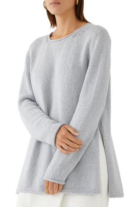 Ballet Neck Alpaca Cotton Sweater